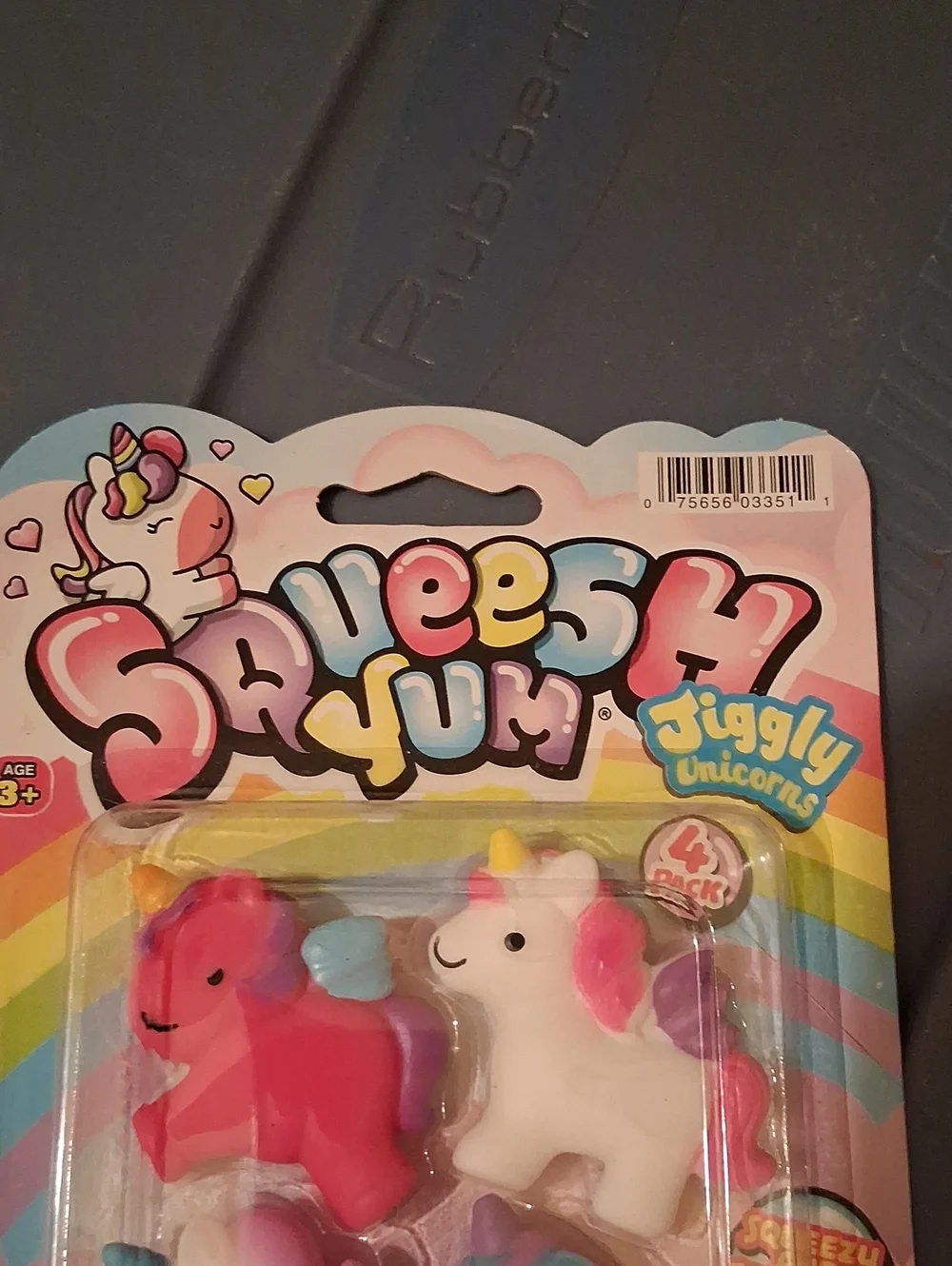 Squeesh Yum Jiggly Unicorns 4-Pack - Pink, White, Blue